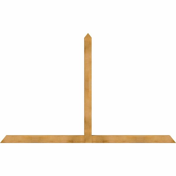 Ekena Millwork Portland Rough Sawn Timber Gable Bracket, Western Red Cedar, 96"W x 60"H x 4"D x 4"F, 15/12 Pitch GBW096X60X0404POR00RWR - main